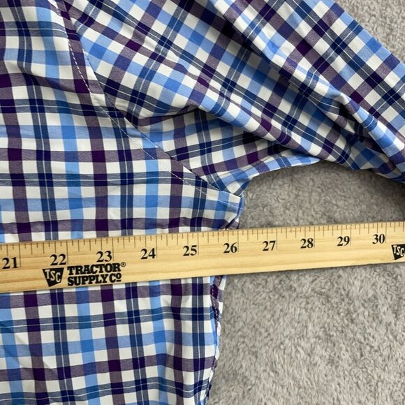 NWOT Kirkland Signature Men's XL 17-17.5 Plaid Button-Up Long Sleeve Shirt - Picture 5 of 8
